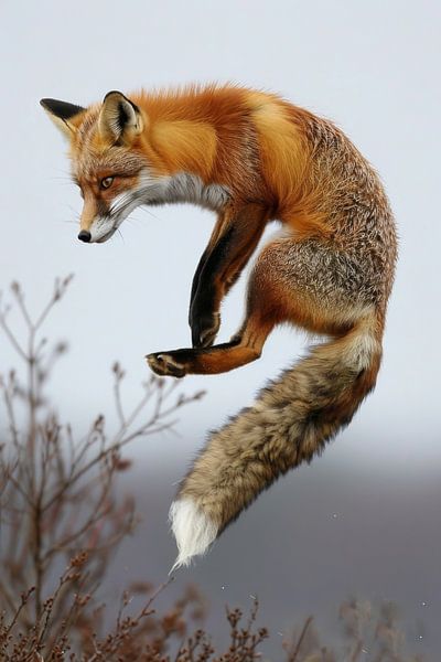 Springender Fuchs von Poster Art Shop
