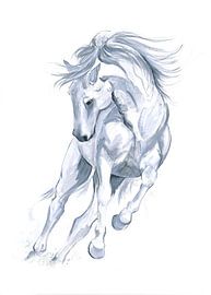 Paard Loopt Abstract van Isabelle Brent