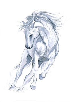 Horse Running Abstract by Isabelle Brent
