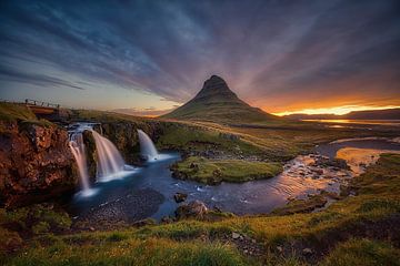 Gouden Kirkjufellsfoss van Judith Kuhn