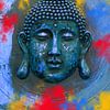Boeddha met Holi kleuren van Thomas Herzog