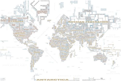 Wereldkaart Typografie, Tendency van MAPOM Geoatlas