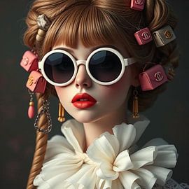 A portrait of a fashion girl my chanel bags old masters new style.