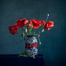 Poppies still life in vintage vase by Mariska Vereijken thumbnail
