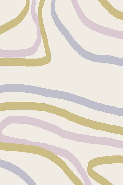 Pastel Brush Strokes in Boho style no. 10 by Dina Dankers