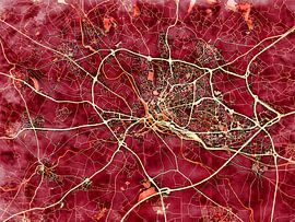 Karte von Béziers im stil 'Amber Autumn'