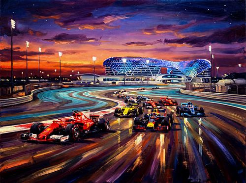 Yas Marina Circuit F1 Night Race Art