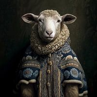 Classic portrait of a sheep