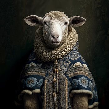 Klassisches Porträt eines Schafes