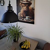Klantfoto: Hoogland vee humor van Max Steinwald, op canvas