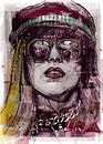 Lady Gaga pop art van Jos Hoppenbrouwers thumbnail