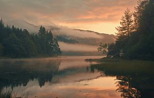 Morgendlicher Glanz am Bergsee