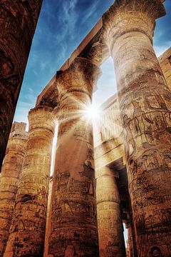 Forêt de colonnes du temple de Karnak sur Jürgen Wiesler