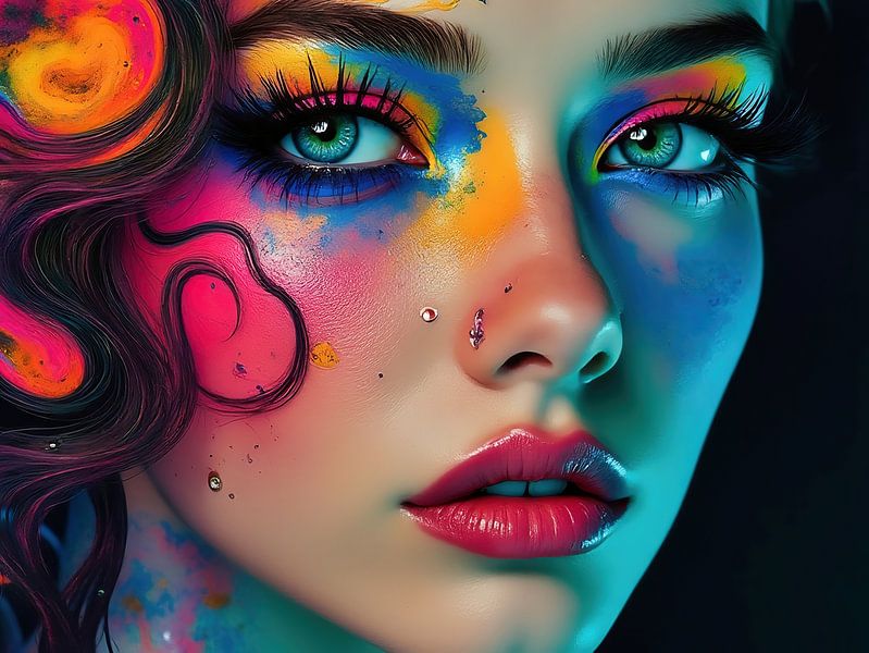 intiem en kleurrijk portret van een jonge vrouw van The Photo Artist