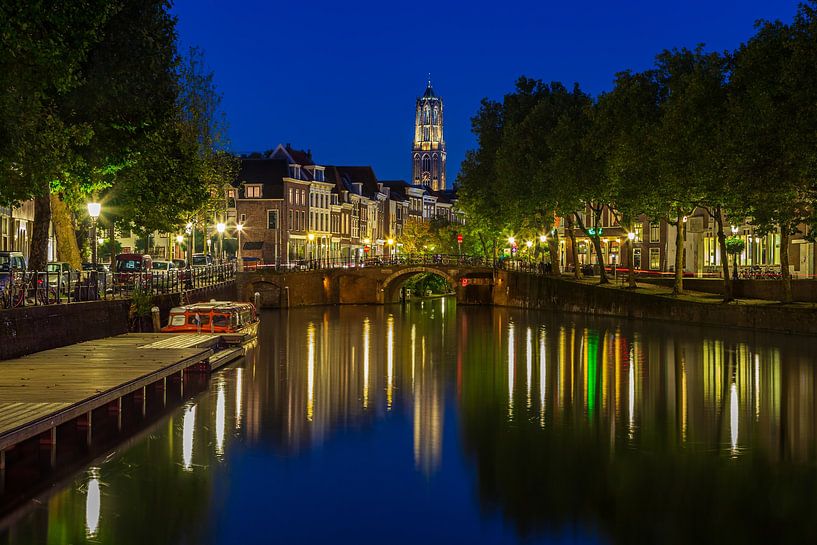 Oudegracht, Zandbrug et tour Dom à Utrecht en soirée - 4 par Tux Photography