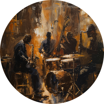 Abstracte jazz muzikanten van TheXclusive Art