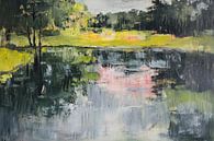 Rivierdal Impressionisme | Dance of Colors on Water van Abstract Schilderij thumbnail