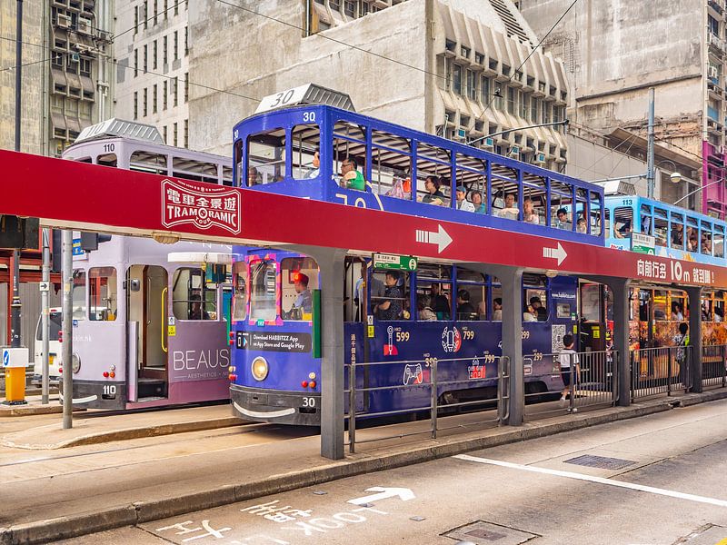 Straßenbahn in Hongkong von Stijn Cleynhens