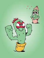 Cartoon Cactus Liefde