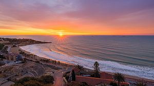 Sonnenaufgang in Tarragona, Spanien