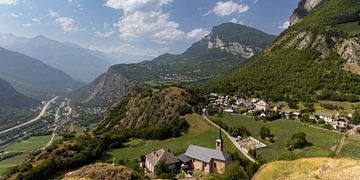 Montvernier and Mountains, Savoie, France by Imladris Images