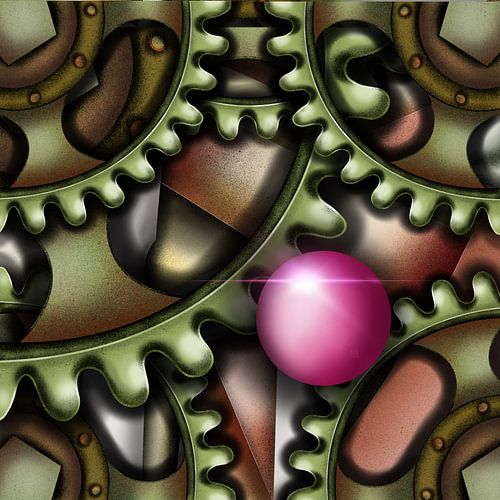 Moderne kunst - Steampunk tandwielen