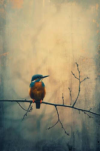 IJsvogel op tak in sfeervol avondlicht van But First Framing