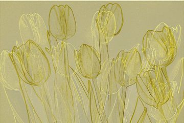 Gouden tulpen van Diana Mets