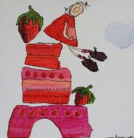 red birthday cake