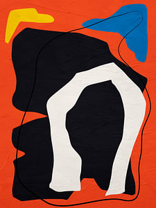 Bunte geometrische organische abstrakte Kunst