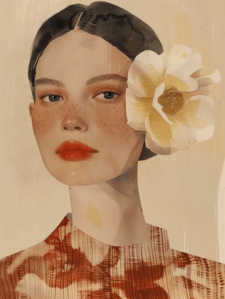 Das Mädchen mit der Blume von Carla Van Iersel