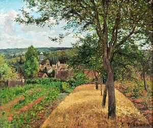 Orchards at Louveciennes (1872) painting in by Camille Pissarro. sur Studio POPPY