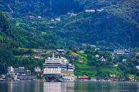 Kreuzfahrtschiff Aida Sol im Geirangerfjord, Norwegen von Henk Meijer Photography Miniaturansicht