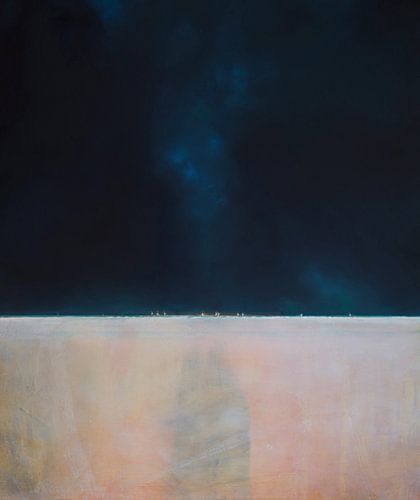 La ligne de marée sur la plage verte 