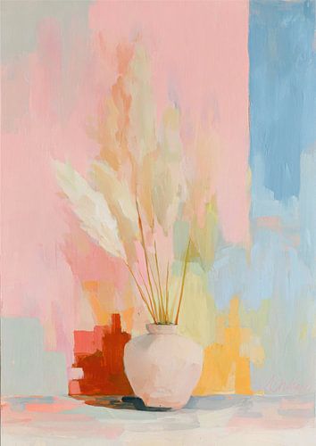 Abstracte pampagras compositie