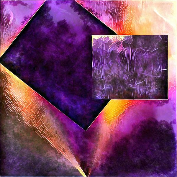 Vormen in Abstract Gebarsten Paars van Dorothy Berry-Lound