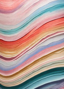 Pop of Colour - Pastel wavy gradation 3