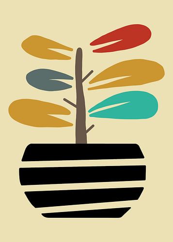 Abstract illustratie van een potboom
