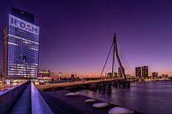 Erasmusbrücke - KPN-Gebäude - Rotterdam von Fotografie Ploeg Miniaturansicht