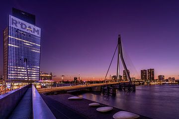 Erasmusbrücke - KPN-Gebäude - Rotterdam von Fotografie Ploeg