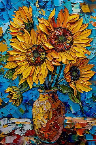 kleurrijke zonnebloemen