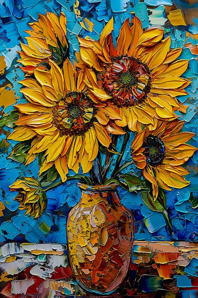 colourful sunflowers by Egon Zitter