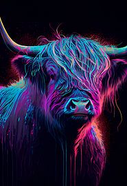 Colorful portrait of a Scottish Highlander by Maarten Knops