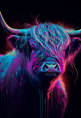 Colorful portrait of a Scottish Highlander