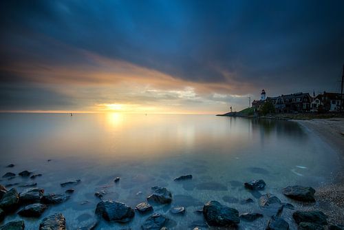 Zonsondergang vuurtoren Urk