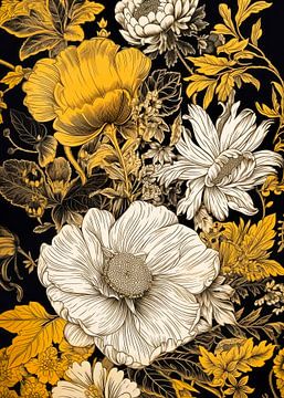 Blumen botanisches Muster 4 #Natur von JBJart Justyna Jaszke
