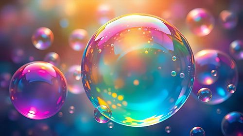 Lichtreflecties in zeepbellen