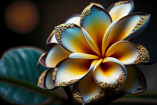 Gele Plumeria in de tropen
