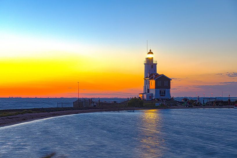 The horse of Marken, lighthouse in the Netherlands by Gert Hilbink
