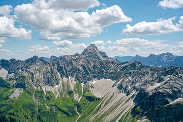 Uitzicht op de Hochvogel in de Allgäuer Alpen van Leo Schindzielorz